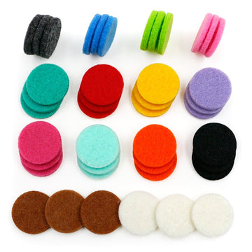 42Pcs Replacement Refill Pads (22mm) for Essential Oil Diffuser Necklace, Bracelet, Car Diffuser & Vent Clip – Includes 14 Vibrant Colors