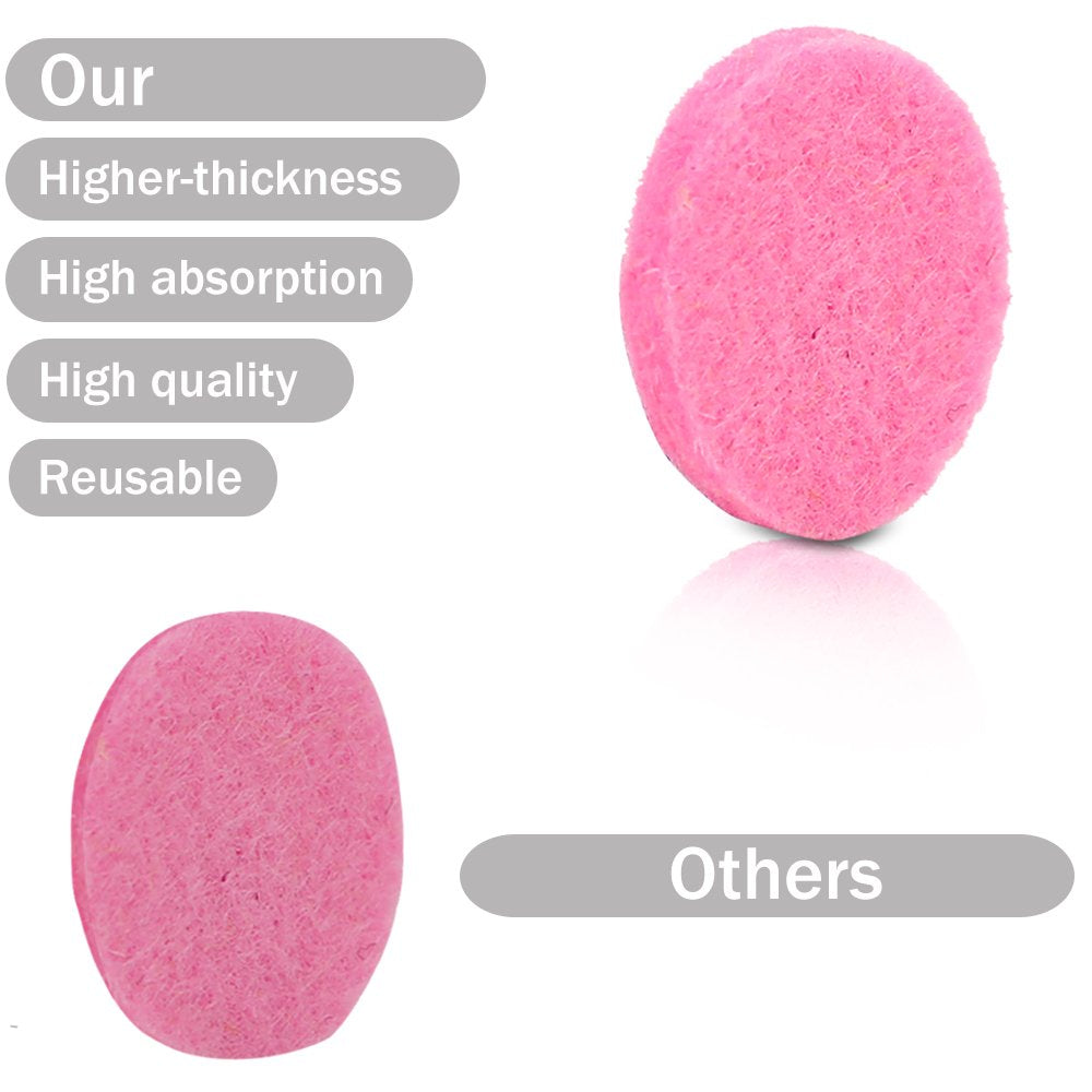42Pcs Replacement Refill Pads (22mm) for Essential Oil Diffuser Necklace, Bracelet, Car Diffuser & Vent Clip – Includes 14 Vibrant Colors