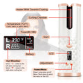 Cordless Curling Iron with Automatic Rotation – USB Rechargeable Curling Wand for Travel, 3 Heat Settings & Anti-Scald, 1” Barrel (Pink)